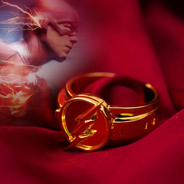 The Flash Costume Ring 925 Sterling Silver DC Comics Berry
