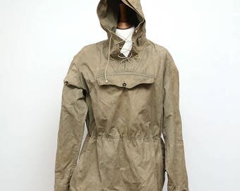 Vintage 1970's Military Green Canvas Anorak