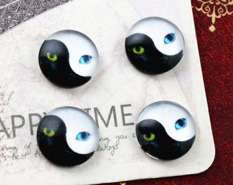 X 2 bi-panthere 12mm Cabochons