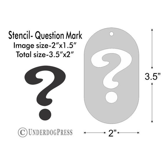 Stencil Question Mark Medium