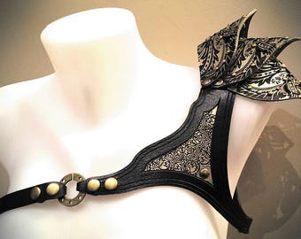 Leather Epaulet Shoulder Harness - Pauldron - Spaulder - Single or Double Shoulder Armor - Epaulettes - Performance Costume - Festival Wear