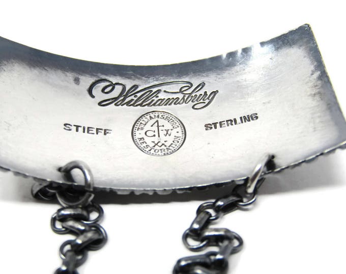 Stieff Gin Decanter Tag Sterling Silver - Vintage Barware Metal Chain Gin Tags - Retro Sterling Silver Liquor Labels Bottle - Decanter Charm
