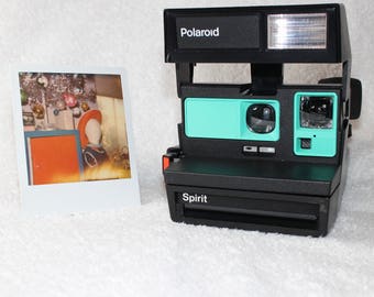 Upcycled Retro Green Polaroid Spirit 600 - Cleaned, Tested and Ready for Fun
