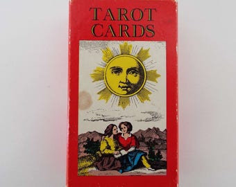Vintage 1970's Tarot Cards SR Kaplan AG Muller Switzerland Fortune Telling Cards Complete With Instructions Occult Death Devil