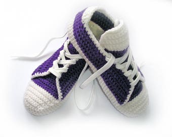Converse Adult Slippers/ Crochet House/ Men Women Slippers/ Low Top Sneakers