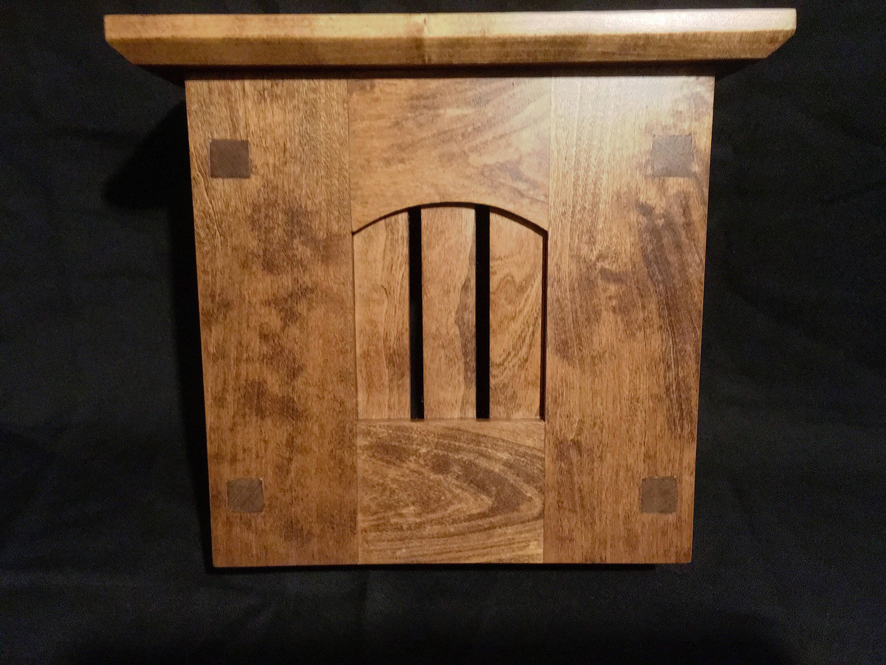 Handmade Craftsman Style Wood Doorbell Chime Cover with Top