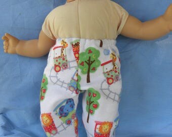 Bitty Baby/Twin Boy Pajama Bottoms. Fits Logan Custom made Doll Clothes for American Doll - Girl or Boy Bitty Baby/Twin or similar 15" dolls