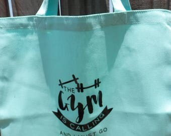 WORK OUT BAGS, Yoga Bags, Exercise Bags, Canvas Tote Bags, Canvas Gym Tote, Work Out Bags, Market Bags, Grocery Bag, Reusable Shopping Bags