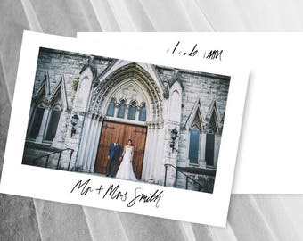 Wedding Thank You Cards Photo Card Postcard Template Download Printable
