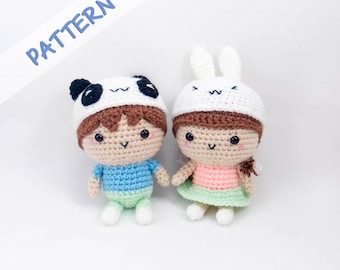 Couple Dolls Crochet Pattern - Amigurumi Doll Pattern - Couple Amigurumi Pattern- DIY Anniversary Gift - Wedding Crochet Pattern