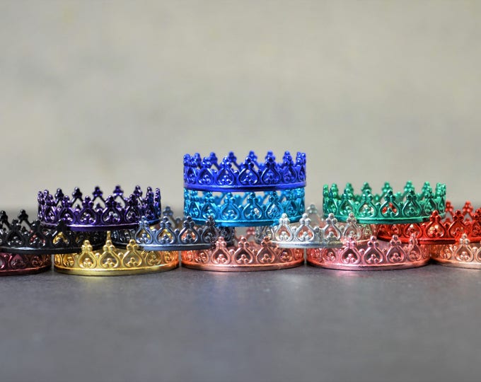 Dainty Blue Crown Ring, Blue Princess Crown Ring, Princess Ring, Tiara Ring, Queen Ring, Blue Ring, Blue Princess Ring, Blue Crown Ring