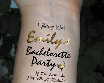 Bachelorette party tattoo bridesmaid tattoos brides tattoos bachelorette tattoos gold tattoos