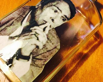 Pierre Bourdieu Whiskey Flask OOAK