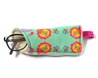 Eyeglass Cases, Spec Case, Eyeglass Pouch, Pencil Case, Pencil Pouch in Exclusive Handmade by Ligia Fabric, Gift for Her, Christmas Gift