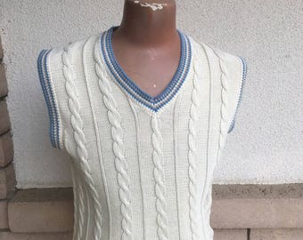 Cotton knit vest | Etsy