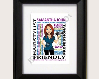 Personalized Hairdresser Gift, Hairstylist Gift, Boss Day, Boss Gift, Business Woman Gift, Christmas Gift, Birthday Gift