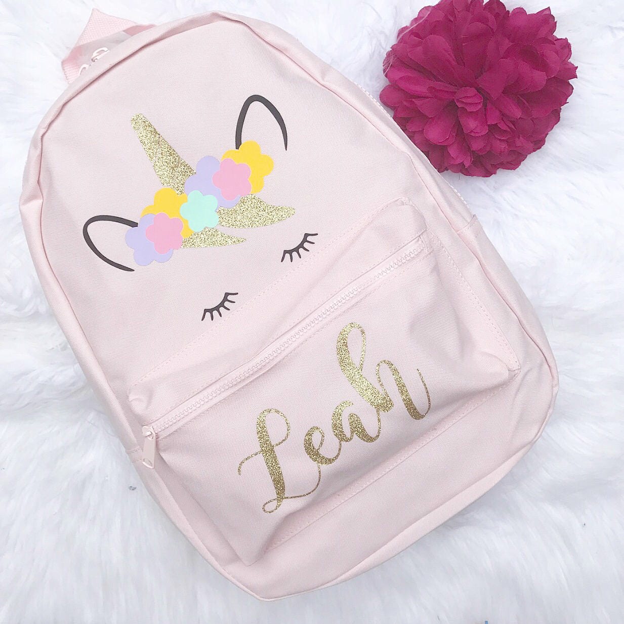 Unicorn Backpack Personalised School Backapck Book Bag