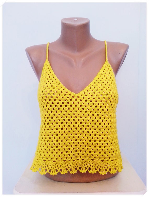 Crochet Tank Top Crochet Top Granny Square Top Beach Top