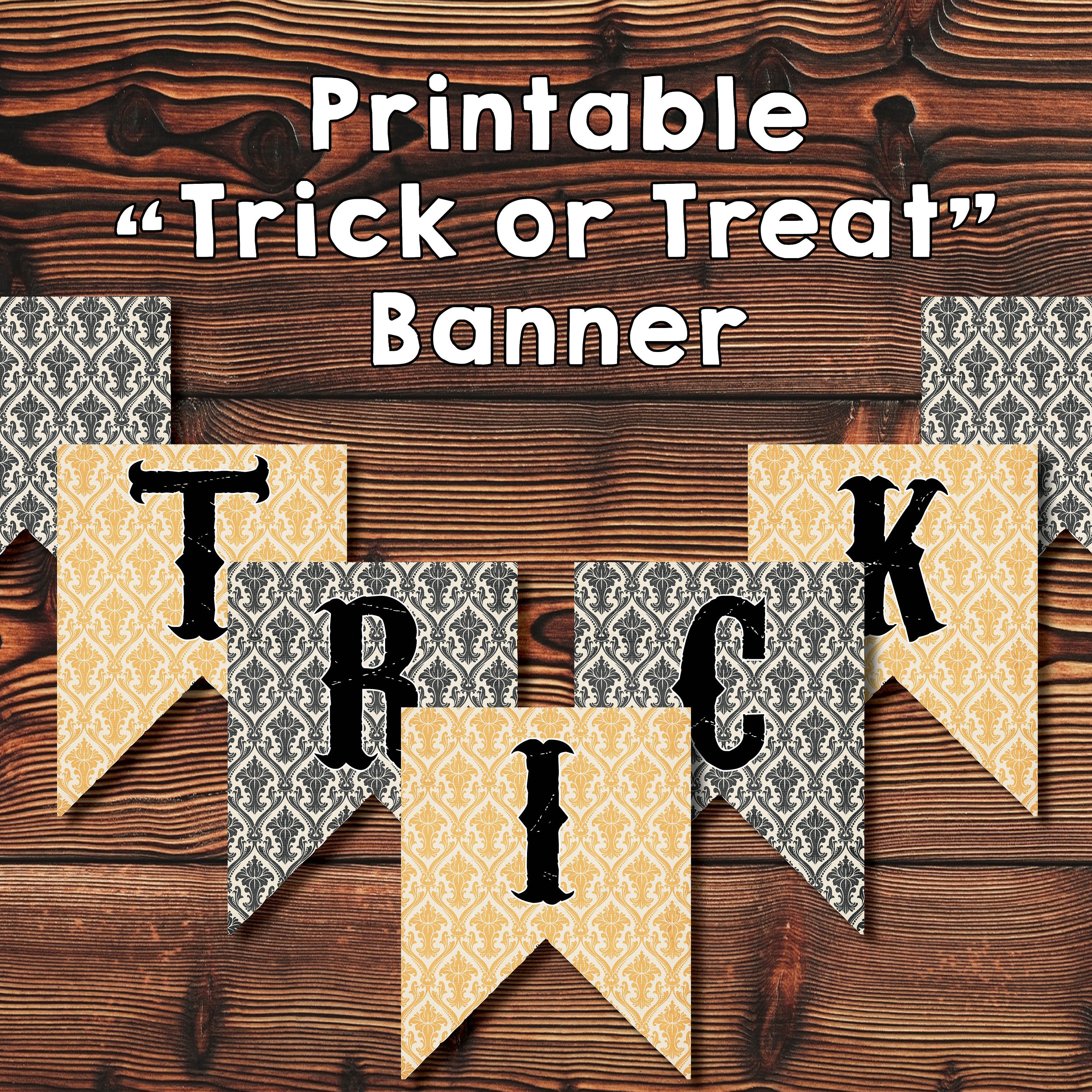 Printable Trick Or Treat Banner