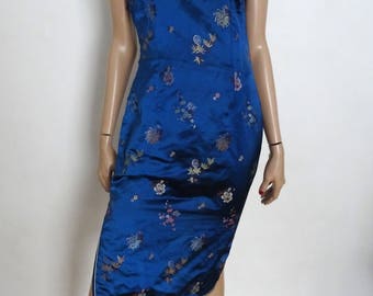 Robe chinoise bleue taille 36 - uk 8 - us 4