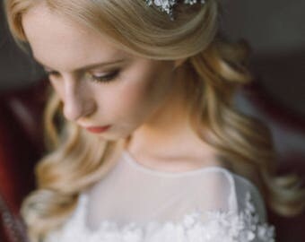 Bridal Hair Piece, Wedding Hair Vine, Halo, Bridal Headband, Bridal Tiara, Wedding Diadem, Silver Leaf, Wedding Headband, Wedding Headpiece