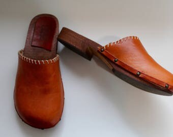 Stella Shoes | vintage Italian leather clogs size 9