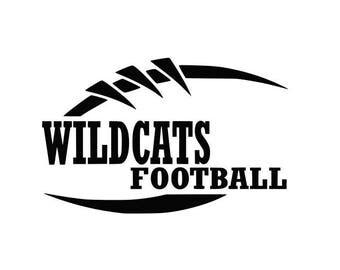 Wildcats Football high school college SVG File Cutting, DXF, EPS design, cutting files for Silhouette Studio and Cricut Design space Sport