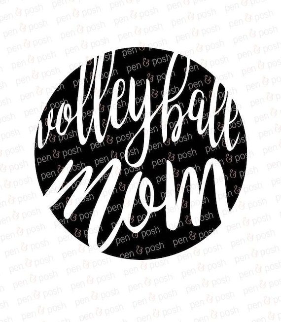 Download Volleyball Mom SVG Vector Download with DXF Cut Files for