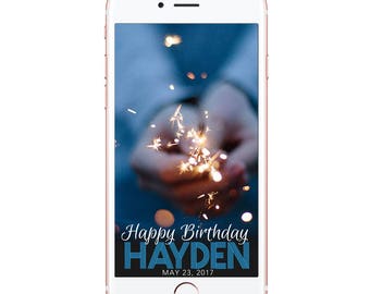 Snapchat Filter Birthday | Snapchat Geofilter Birthday party Filter | Birthday | Man Guy Boy | Personalized Custom Filter | DIGITAL FILE