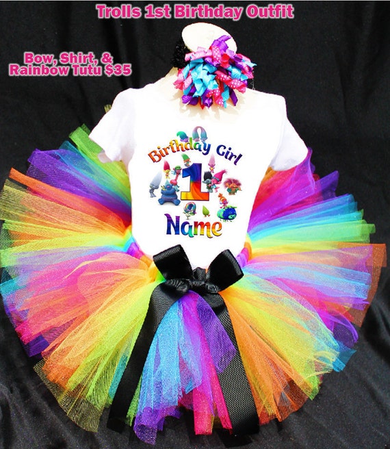 trolls first birthday shirt