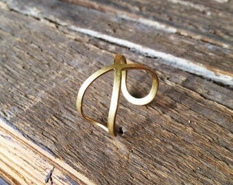 INFINITY RING. Minimal adjustable ring. Flexible ring. Geometric ring. Slim tiny rings. Everyday ring. Gift for her. Geometric jewelry.