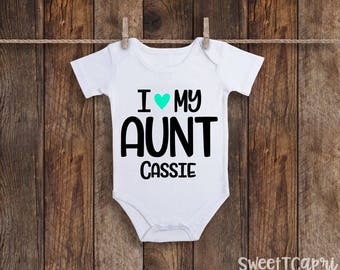 Baby Onesie, Aunt Onesie, I Love My Aunt, Custom Baby Onesie, Aunt Gift, Cute Onesie, Funny Onesie, Baby Girl Onesie, Baby Boy Onesie