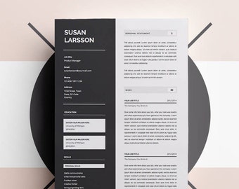 CV Template | MS Word Template | Resume Template Instant Download | Curriculum Vitae | Crafter Resume