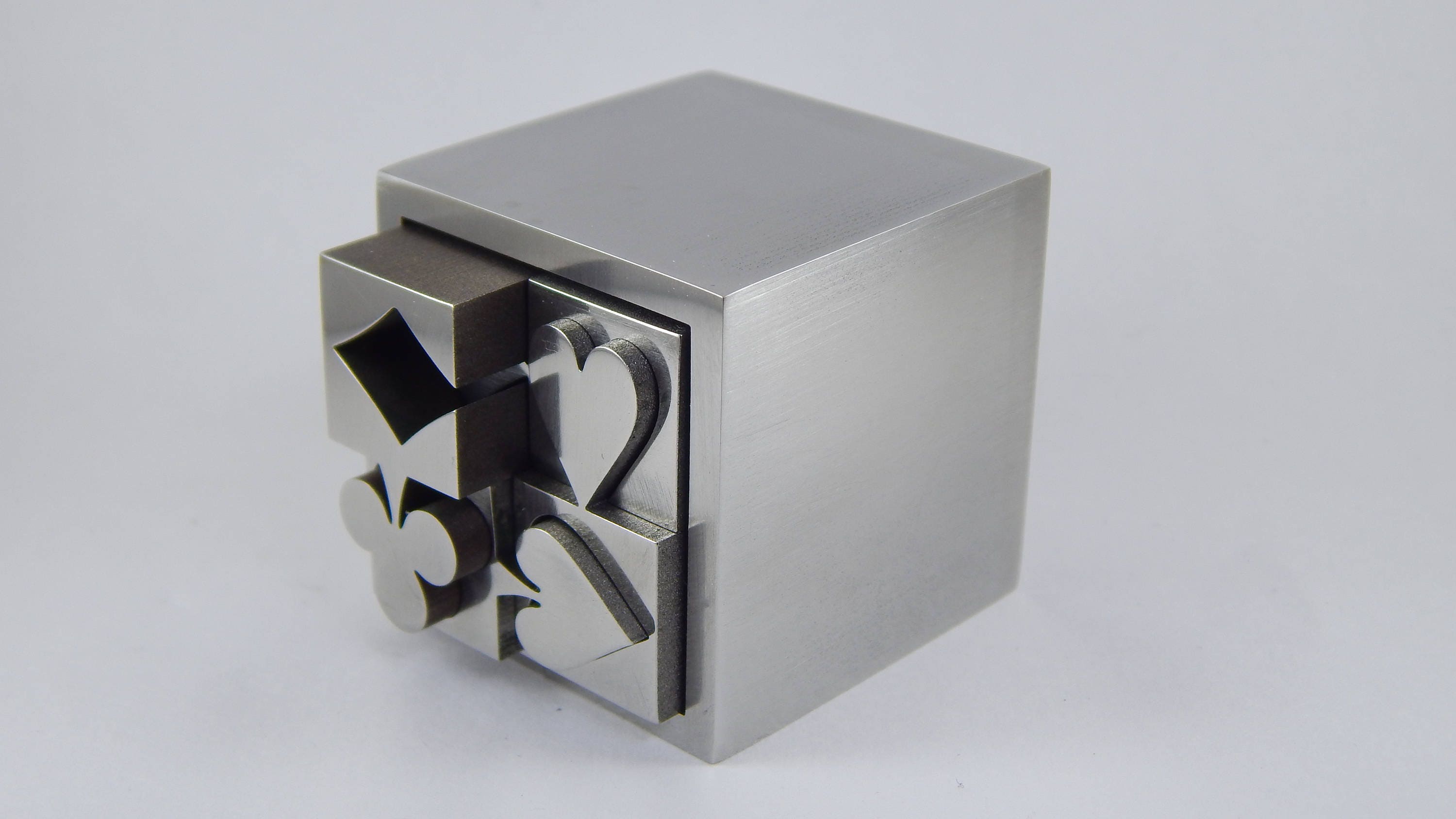 interlocking puzzle fidget cutted from Titanium symbols of