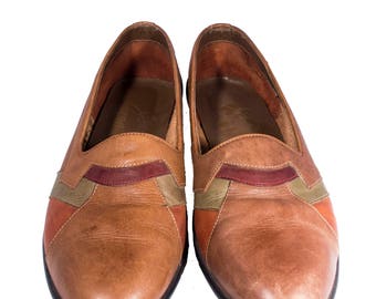 Vintage Giorgio Brutini Brown Leather Mens Shoes