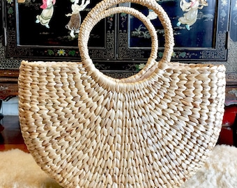 Newest Large Handwoven Straw Bag,Straw Beach Tote,Straw Handbag,Straw Bag,Beach Basket,Basket Purse,Straw Summer Market Bag,Straw Bag Basket