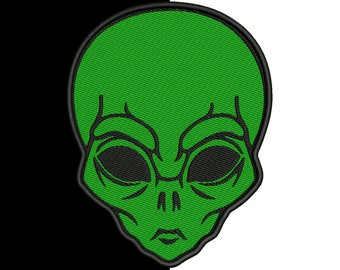 Alien embroidery design - Machine Embroidery Design - INSTANT DOWNLOAD - kids design - 10 sizes - 9 file formats