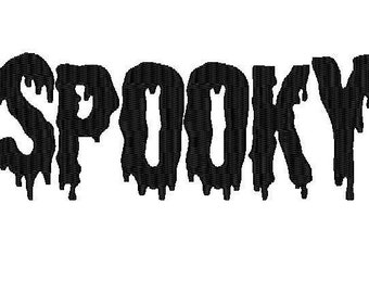 halloween slime spooky embroidery font PES file instant download slime letters