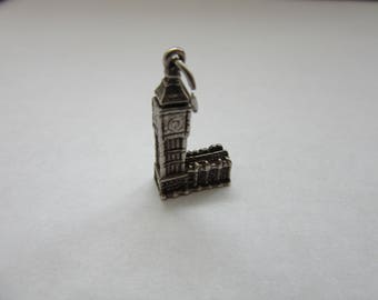 vintage sterling silver charm big ben london