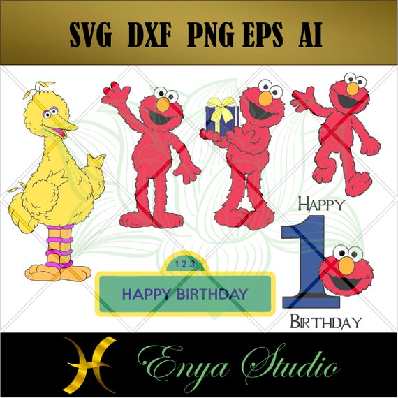 Elmo Birthday svg Elmo svg FilesElmo 1st Birthday Studio