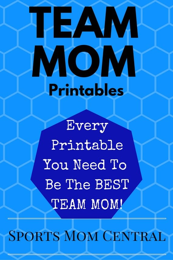 Team Mom Team Organization Printables