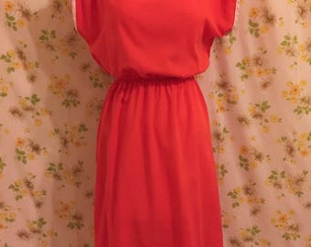 Vintage Tangerine Summer Dress