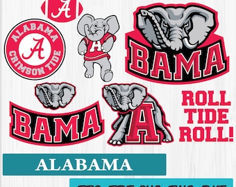 INSTANT DOWNLOAD_Alabama Crimson Tide Logo SVG Vinyl Cutting Decal, for Mugs, T Shirts, Cars SVG files for Silhouette Cameo Cut Files