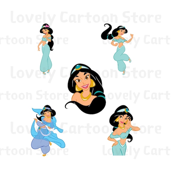 Download Princess Jasmine Svg Eps Dxf and Png formats 5 Cliparts