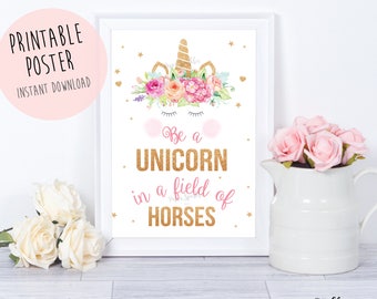 Simplicity image in be a unicorn in a field of horses free printable Hilaire image throughout be a unicorn in a field of horses free printable