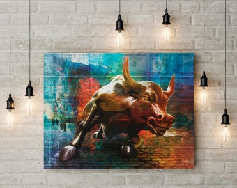 Wall Street Bull Art wall street bull | etsy Wall Street Bull Art wall street bull | etsy