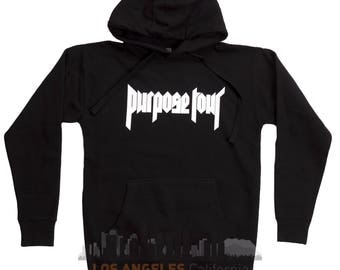Justin Bieber Purpose Tour Black Unisex Hoodie Sweater New 2017 Fashion S to XL Merch
