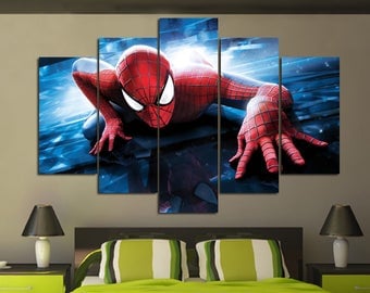Spiderman Wall Art spiderman decor | etsy Spiderman Wall Art spiderman decor | etsy