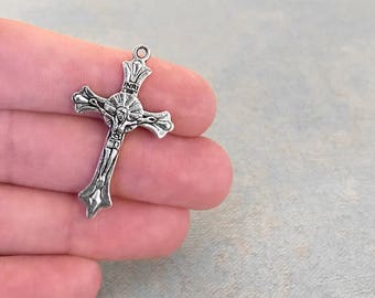 Silver crucifix | Etsy