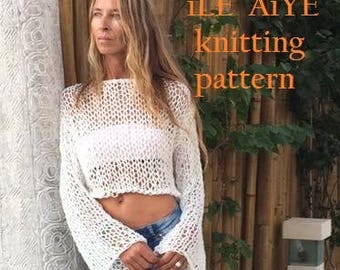 How to knit a crop top, easy knitting pattern, beginners knitting pattern,